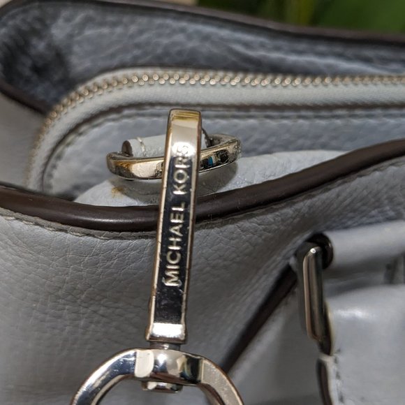 Michael Kors Convertible Tote Large Mercer Shoulder Bag Denim Blue - Picture 9 of 16